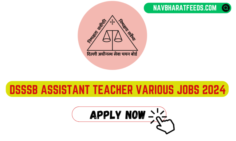 DSSSB Assistant Teacher Nursery Online process